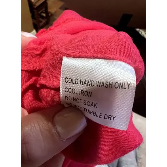 Coquette Sweetheart Bow Mini Dress Berry Red Ruffle Smocked Date Night Size 10 - Picture 11 of 11